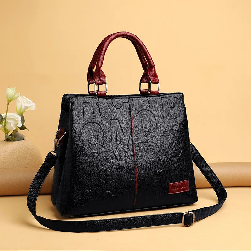 Bolsos cruzados informales de cuero PU para mujer, bolso de mano de diseñador de lujo, bolso de hombro de viaje de gran capacidad