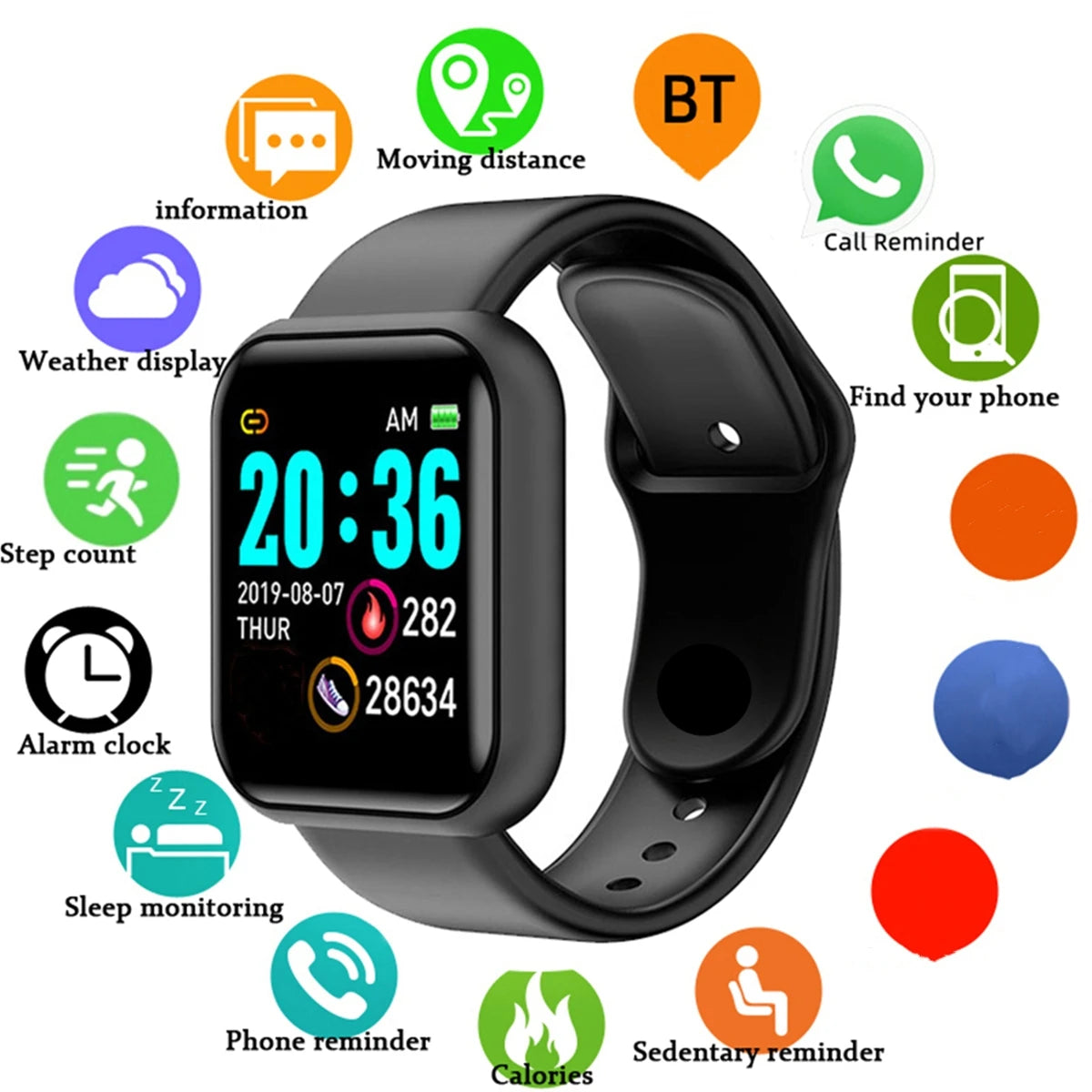 Smartwatch Fitness con Monitor de Salud