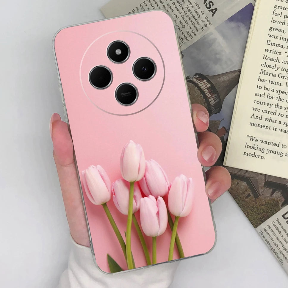 Funda de teléfono para Redmi 14C 4G, cubierta trasera creativa, transparente, suave, delgada, de silicona TPU, a prueba de golpes, protectora para Redmi14C