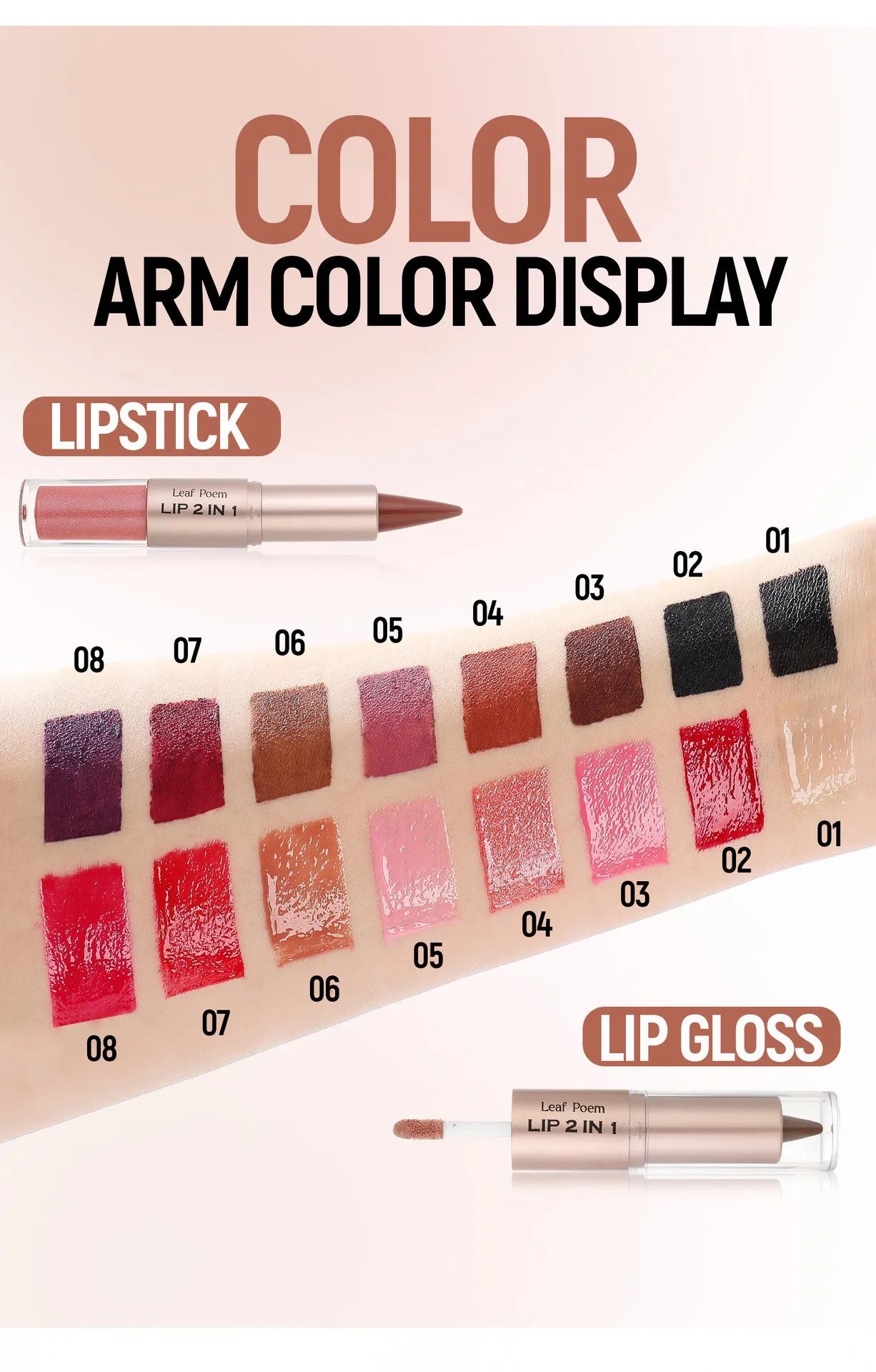 Maquillaje de Labios 2 en 1 Color Rosa Ciruela Oscuro, Delineador de Labios Mate, Brillo Labial Voluminizador con Efecto Espejo, Contorno de Labios Resistente al Agua, Maquillaje No Pegajoso