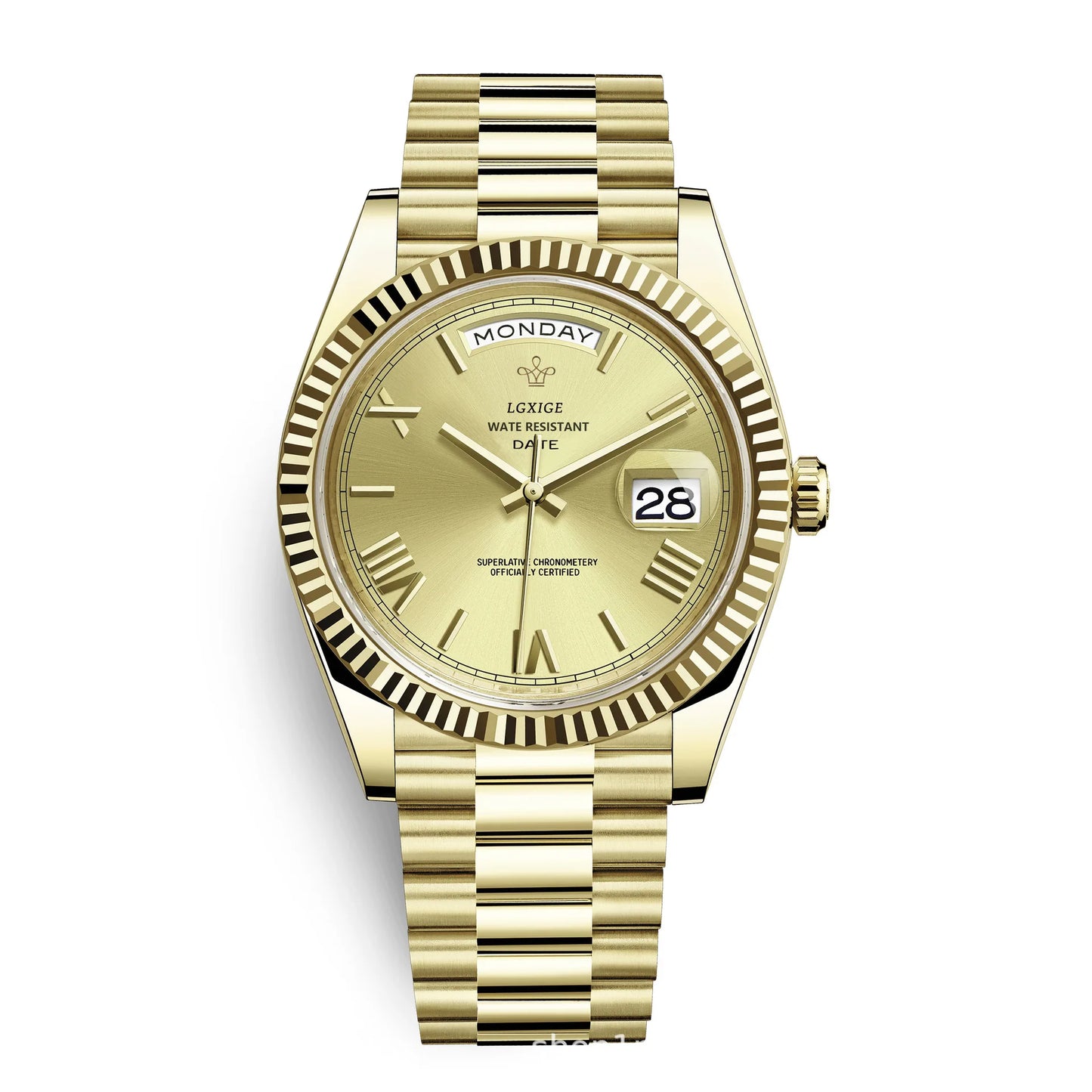 Reloj con calendario semanal de moda para hombre, reloj de cuarzo importado japonés, resistente al agua