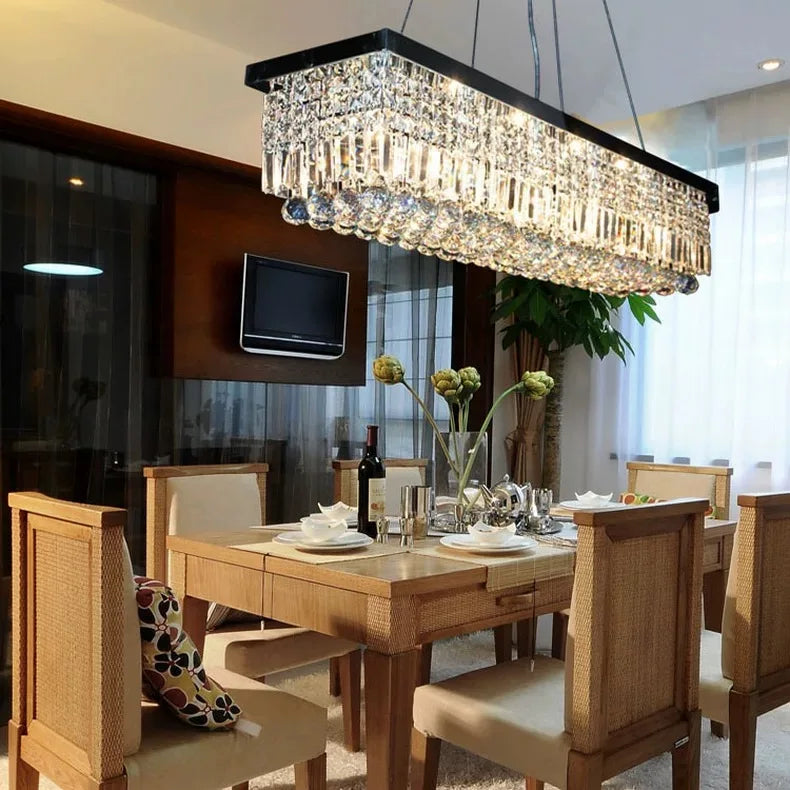 Lámpara LED de cristal moderna para comedor, lámpara colgante para el hogar, sala de estar, comedor, luces domésticas para dormitorio y cocina
