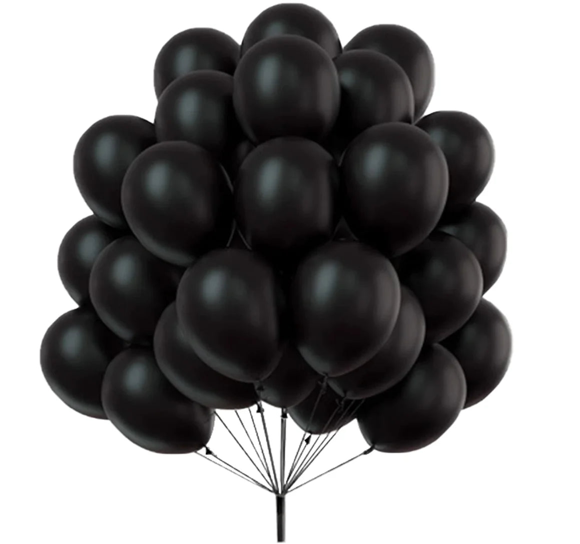 10/20/30 Uds. Globos de Látex Rojos, Negros y Blancos de 5/10/12 Pulgadas, Globos Rosa Intenso, Azules y Marrones para Decoración de Fiestas de Cumpleaños, Bodas y Baby Shower