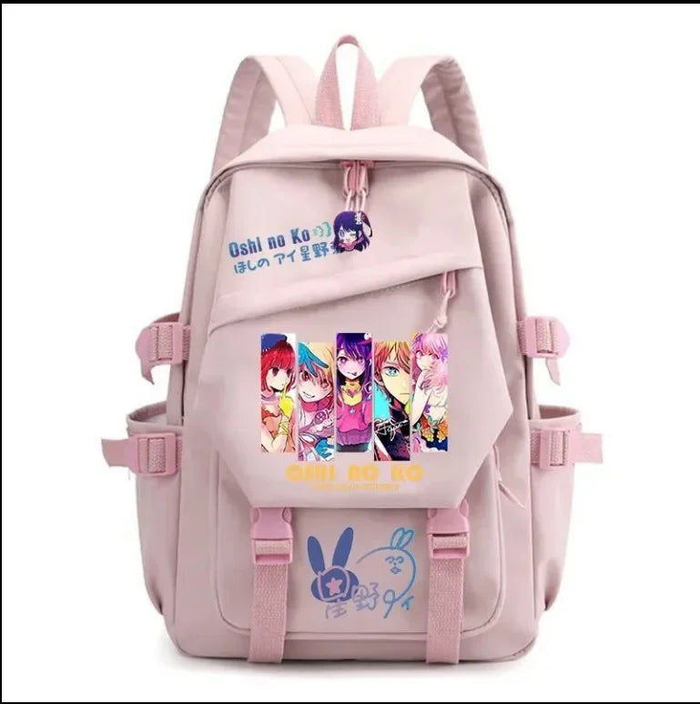 Mochila OSHI NO KO, mochila de anime recomendada para niños, mochila escolar para estudiantes, regalo para niñas, mochila de viaje diaria bonita