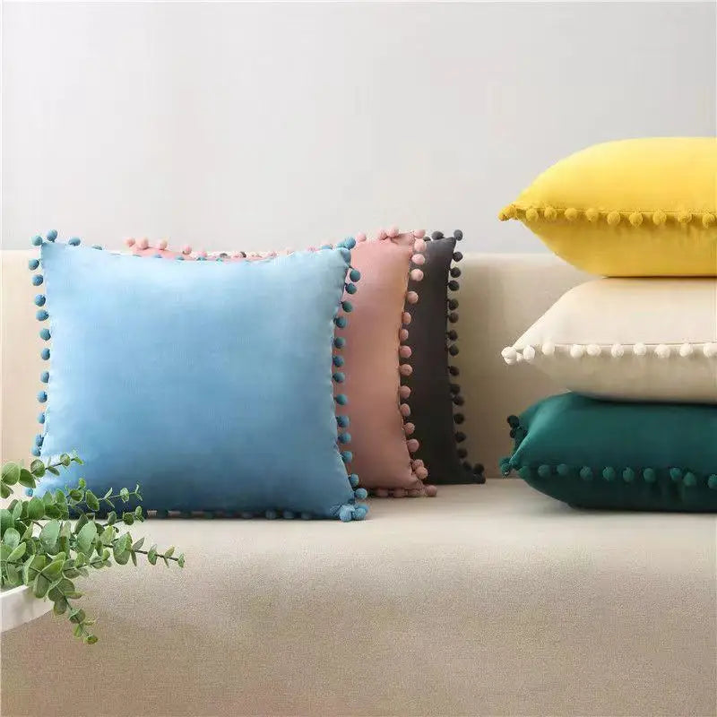 1 Uds. Fundas de cojín de terciopelo suave, fundas de almohada decorativas cuadradas para sofá, cama cómoda, funda de almohada para el hogar y el coche