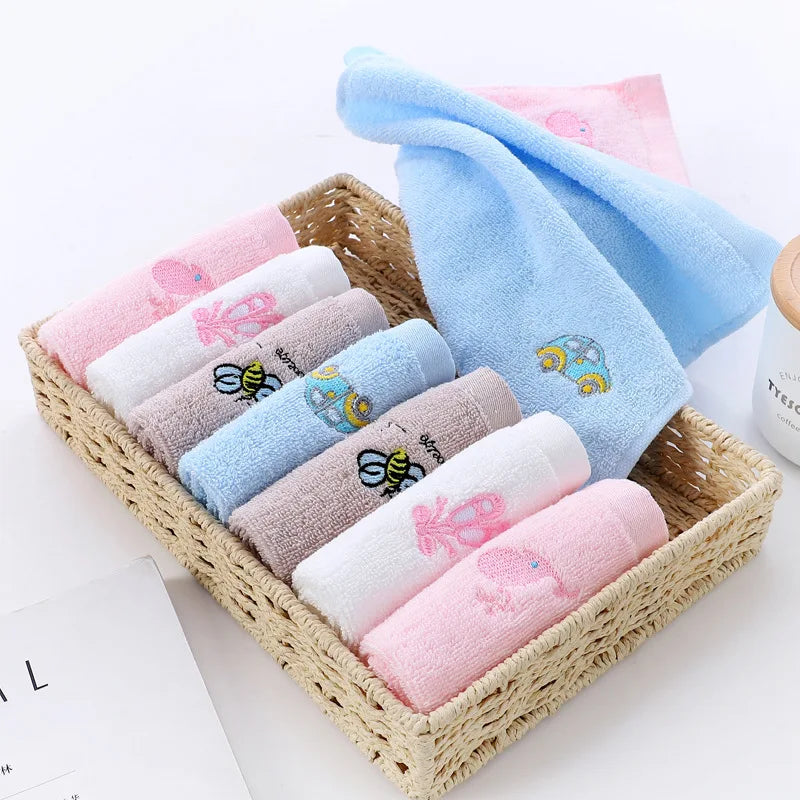 Toalla de baño de algodón para niños y recién nacidos, paño de mano de oso de dibujos animados, suave, pañuelo de baño
