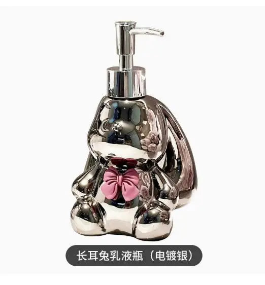 Suministros de baño, botella de emulsión de cerámica, botella de prensa de Gel de ducha para baño, dispensador de jabón creativo, decoración de baño moderna
