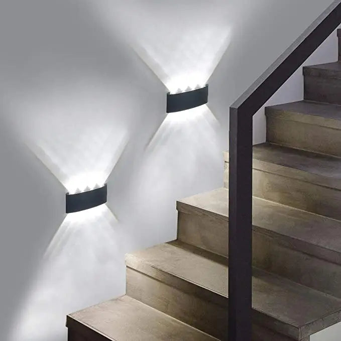Apliques de pared LED, lámpara moderna para interiores y exteriores, luces blancas de montaje en pared arriba y abajo para decoración de sala de estar, pasillo y dormitorio