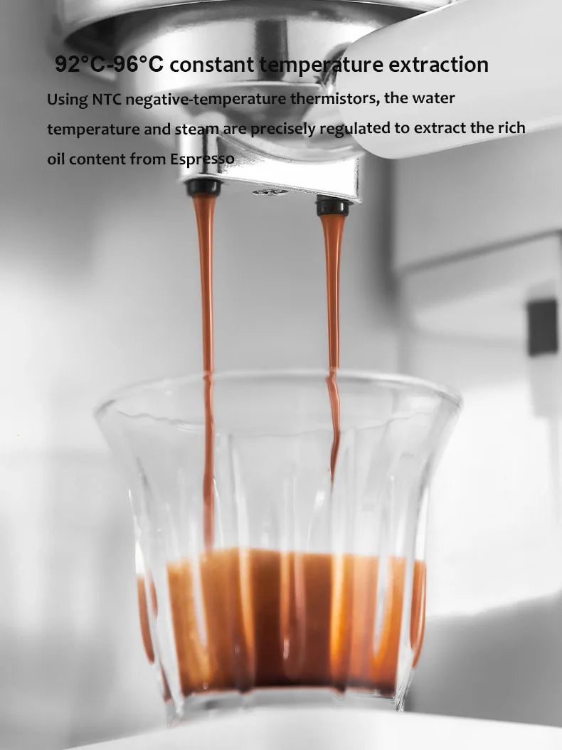 Cafetera Espresso con bomba italiana de 220V, cafetera automática para espumar espuma de leche para uso doméstico