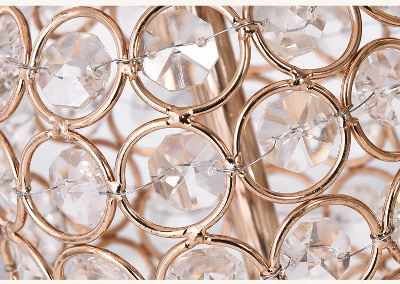 Lámpara de mesa de cristal de estilo europeo Ins, lámpara de noche decorativa creativa de moda romántica cálida y moderna para dormitorio