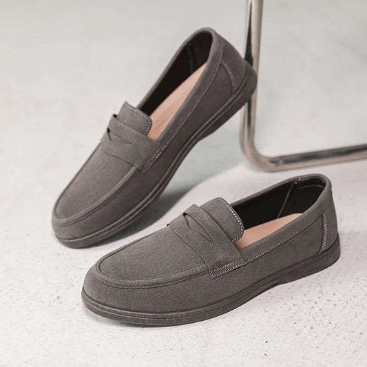 Gran oferta de mocasines sin cordones para hombre, ligeros, transpirables, cómodos, planos para exteriores, suela suave antideslizante, zapatos informales para caminar a diario