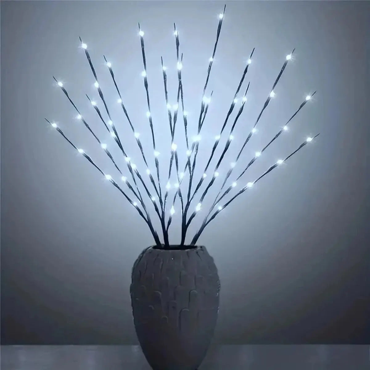 Luces LED de rama de árbol para decoración navideña, 1 piezas, 20LED, funciona con pilas, para el hogar, jarrón interior, Festival de vacaciones