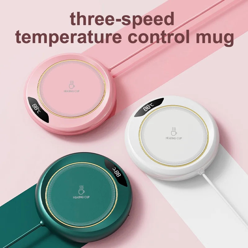 Nuevo Posavasos Calefactor USB con Temperatura Constante, Calentador Inteligente para Tazas de Café y Leche, Calentador Térmico Automático para Oficina y Hogar