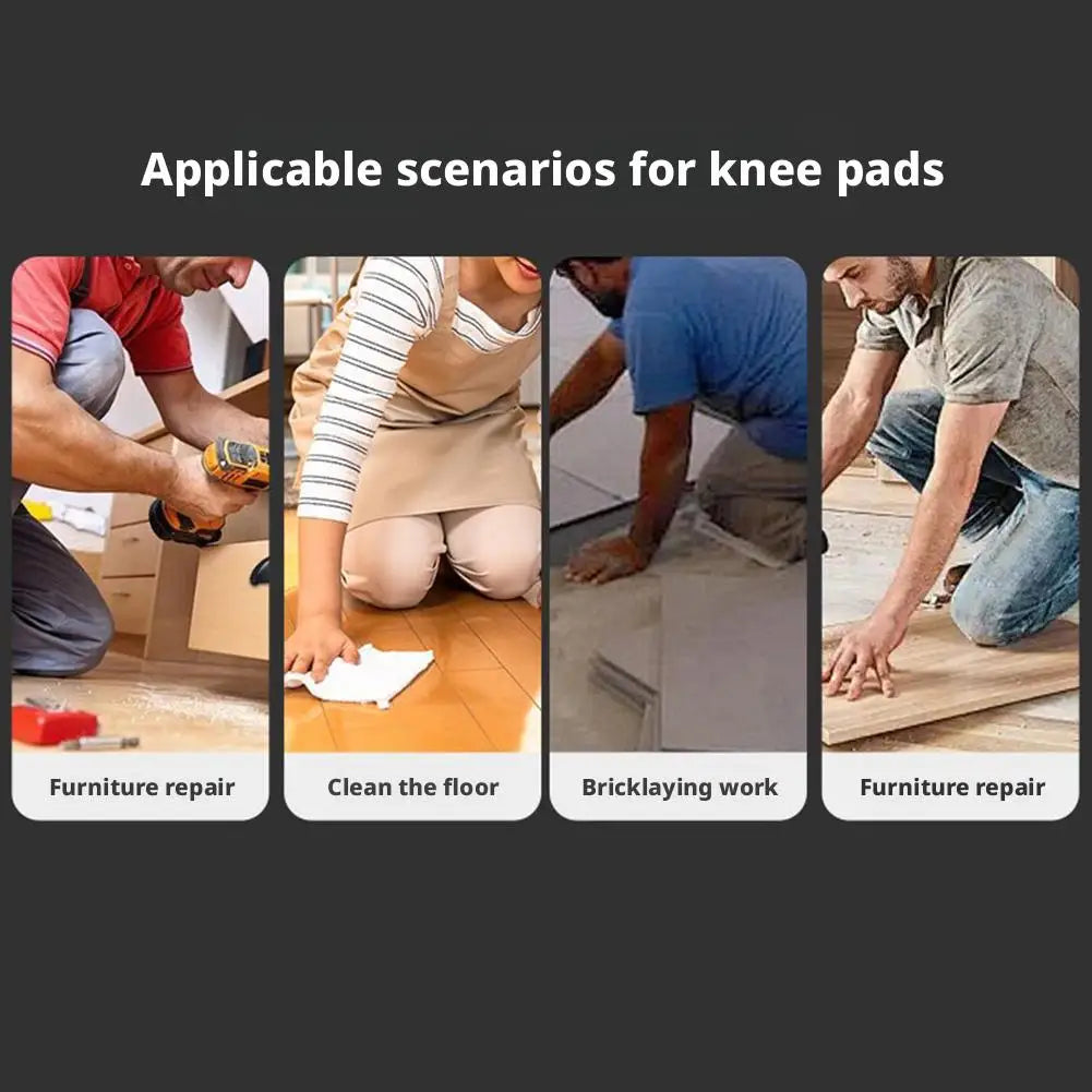 1 par de protectores de rodilla para trabajo y jardinería, gruesos, resistentes al desgaste, con correas ajustables