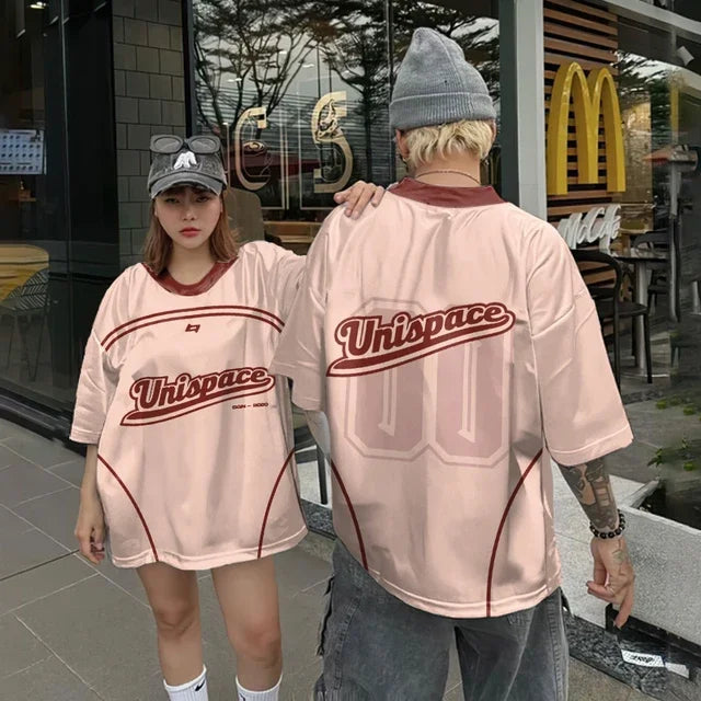 Camiseta de manga corta para hombre, nueva camiseta a la moda, top de manga corta, ropa informal holgada de talla grande con cuello redondo de hip hop para verano