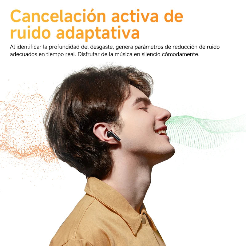 QCY HT10 AilyBuds Pro + auriculares inalámbricos Bluetooth Hi Res LDAC Audio adaptable ANC cancelación activa de ruido auriculares 28H