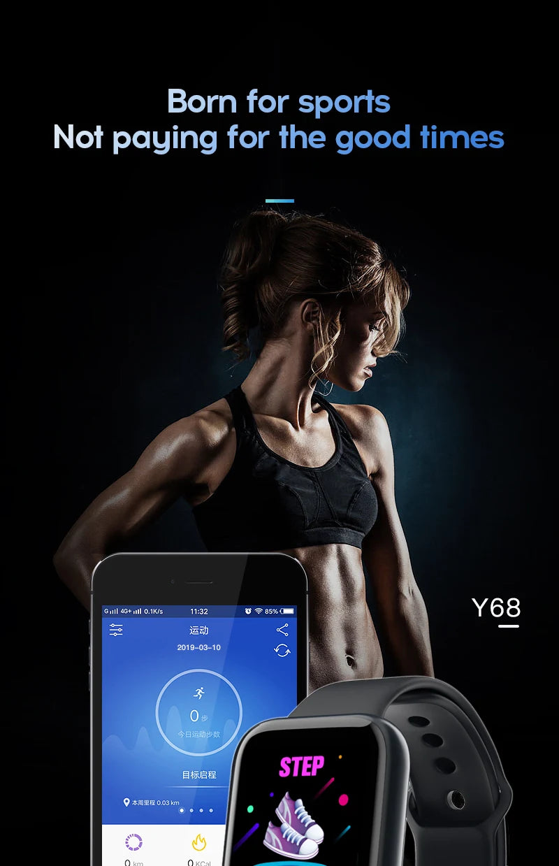 Reloj inteligente para mujeres y hombres, reloj de pulsera con Bluetooth, reproductor de teléfono conectado, música, Fitness, pulsera deportiva, Monitor de sueño, relojes digitales