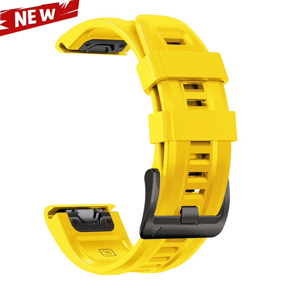 Correa deportiva de silicona QuickFit de 26 y 22mm para Garmin Fenix 7 7X PRO 6 6X GPS 5 5X Plus 3 HR Epix Pro instinto 2X