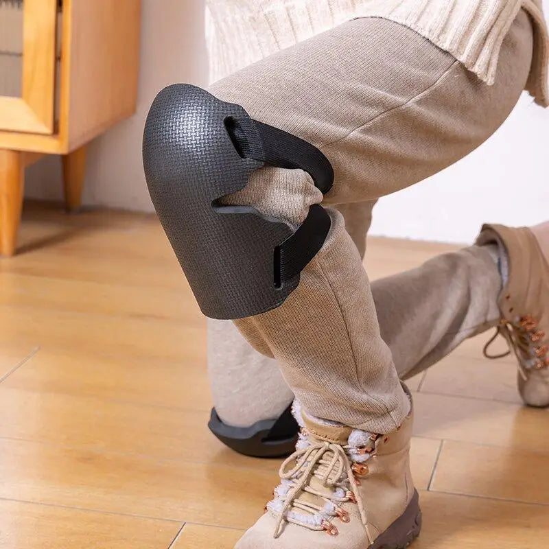1 par de protectores de rodilla para trabajo y jardinería, gruesos, resistentes al desgaste, con correas ajustables