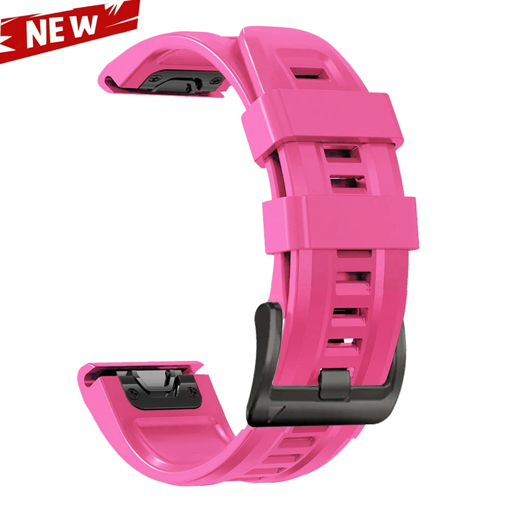 Correa deportiva de silicona QuickFit de 26 y 22mm para Garmin Fenix 7 7X PRO 6 6X GPS 5 5X Plus 3 HR Epix Pro instinto 2X