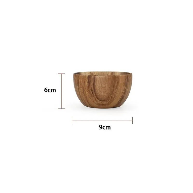 Tazón para ensalada de madera, práctico y duradero, soporte de almacenamiento para cocina, cubiertos, diseño natural simple, contenedor de alimentos