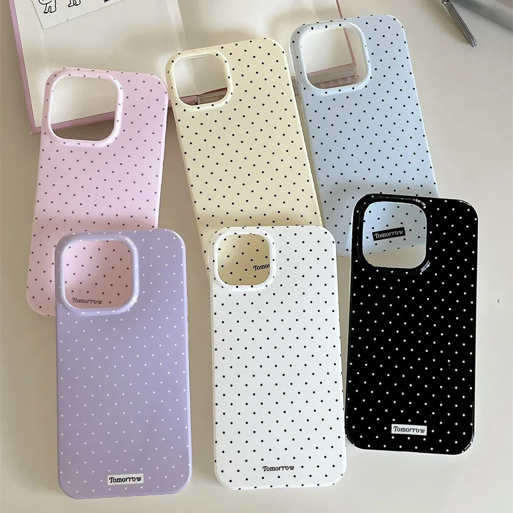 Funda de teléfono móvil pequeña y fresca de lunares INS para iPhone 17 16 15 14 13 12 Pro Max 11 funda ultrafina a prueba de golpes para iPhone Air