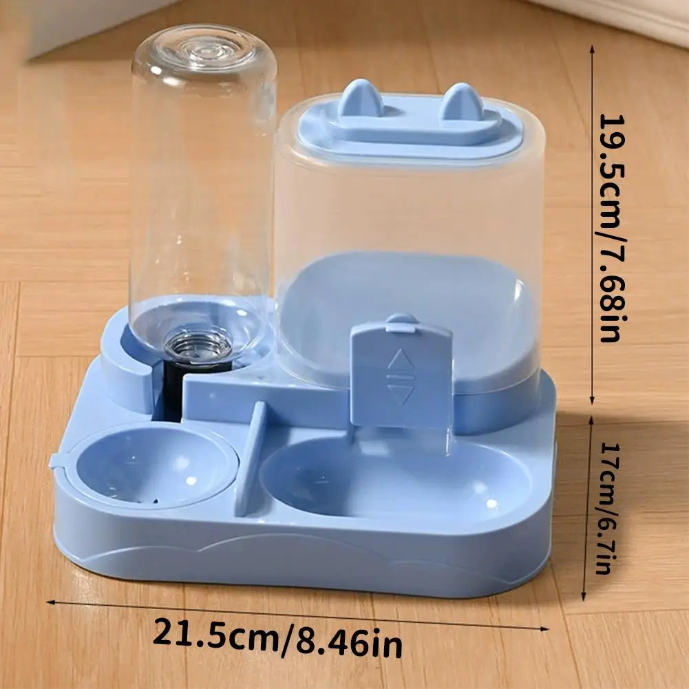 Comedero y bebedero automático para gatos, dispensador de agua todo en uno para alimentos para mascotas, dispensador de almacenamiento de alimentos de gran capacidad, suministros para mascotas
