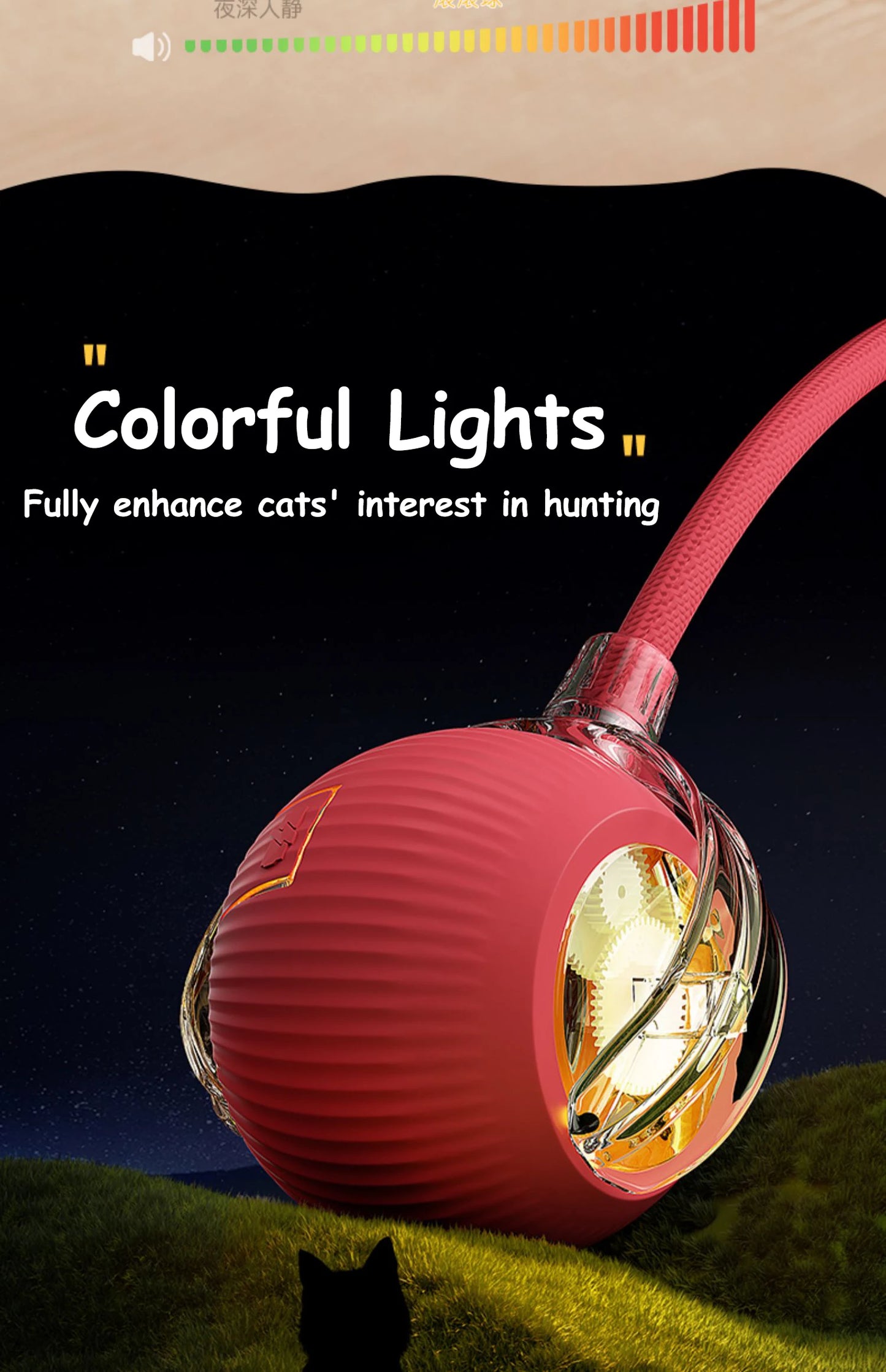 Nuevo Juguete Interactivo para Gatos, Pelota Rodante Automática con Cola Artificial, Recargable, Juguete Eléctrico Inteligente para Mascotas, Perros y Gatos, Imita Ratones