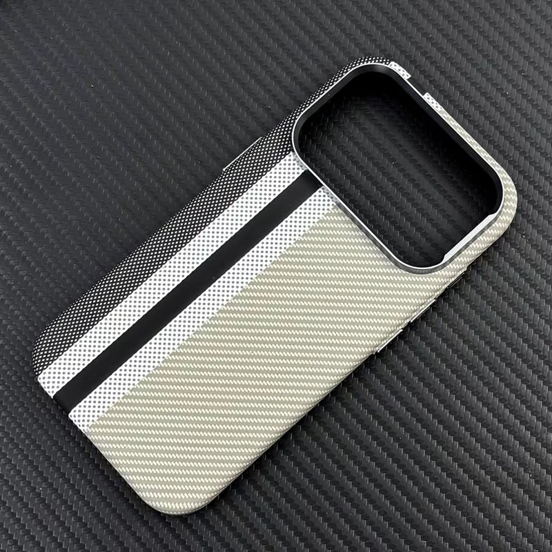 Funda Magnética con Textura de Fibra de Carbono para iPhone 17, 17 Pro Max, 16 Pro, 15, 14, 13, Ultrafina, con Lente de Aleación, Carga Inalámbrica, Carcasa Rígida