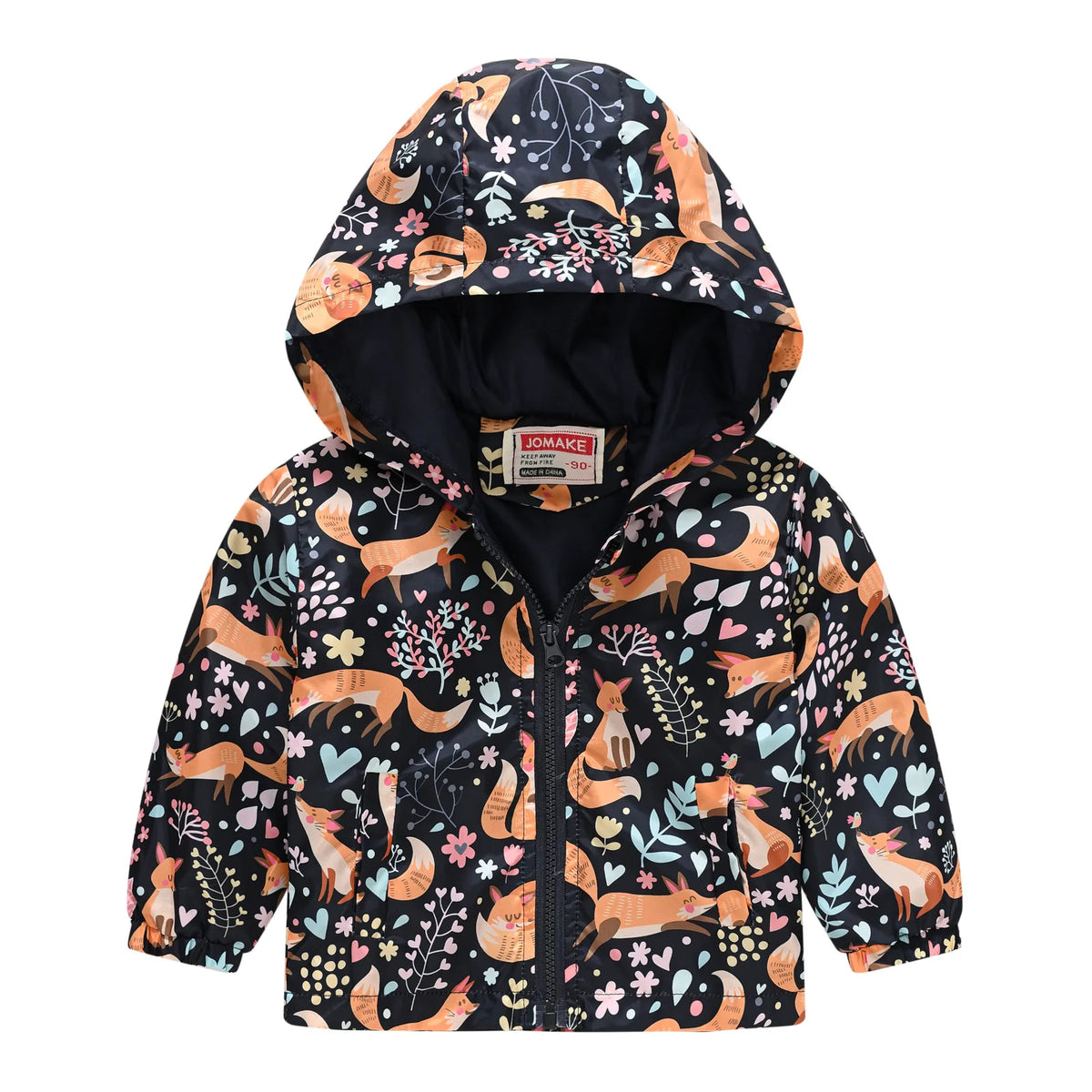 Chaqueta impermeable con capucha para niños y niñas, cortavientos con cremallera y estampado de dinosaurio de dibujos animados, a la moda, novedad