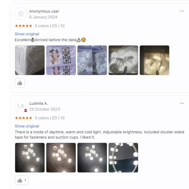 10 bombillas LED desmontables, lámpara para espejo de maquillaje profesional, alimentación USB, luz para espejo cosmético, tocador de Hollywood, luces de tocador