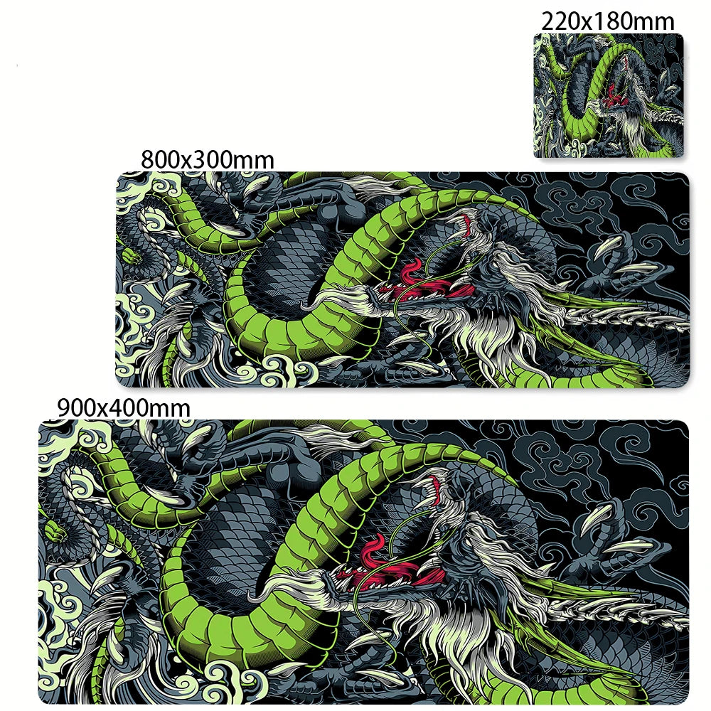 Alfombrilla grande para ratón de dragón blanco y negro, alfombrilla para ratón para juegos, Base de goma grande, alfombrilla para ratón, alfombrilla para escritorio púrpura, alfombrillas para ratón 400x900