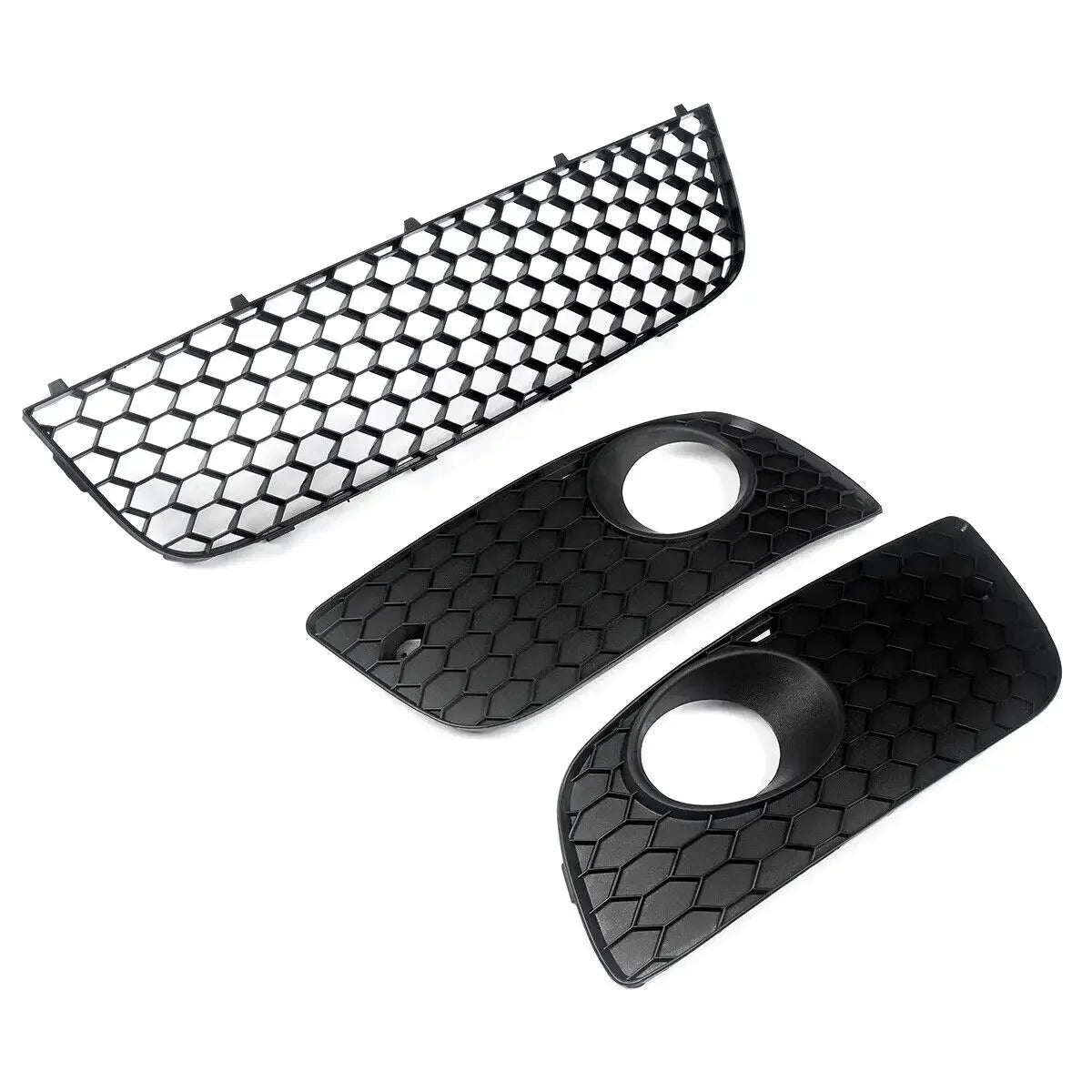 Parachoques delantero superior e inferior, rejilla de malla, moldura roja para 06-09 VW Jetta GTI GLI /MK5