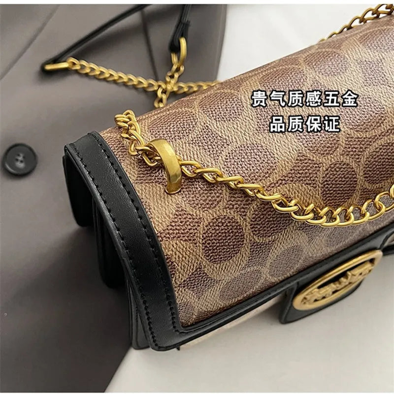 Bolso de Mujer de Diseño Avanzado 2026, Nuevo, Moderno y Elegante, con Cadena, Versátil, Bandolera, Bolso Cuadrado Pequeño