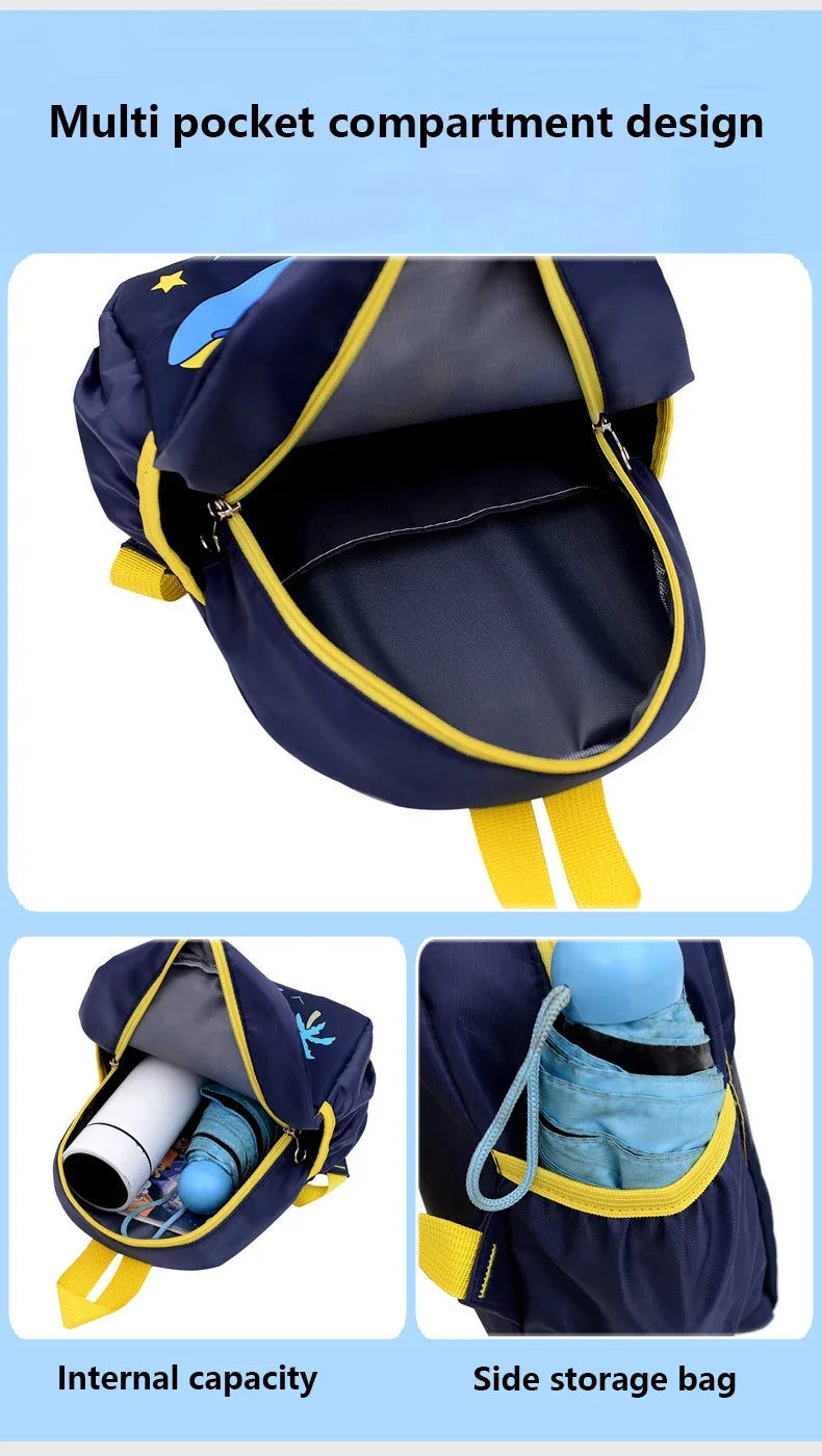 Mochilas bonitas de dinosaurio de dibujos animados para bebé, mochila escolar para guardería, mochilas escolares para niños y niñas, mochila ajustable con animales para chico