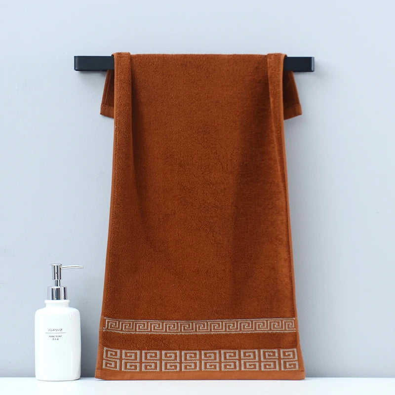 Juego de toallas de algodón con letras bordadas S - 1/2/3 piezas, toallas de mano suaves y absorbentes de jacquard para lavar la cara y las manos, para baño, gimnasio, spa