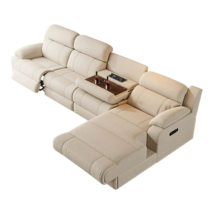 Sofá de tela eléctrico multifuncional, chaise longue recta ajustable, cómodo, individual, para varias personas, mueble para el hogar