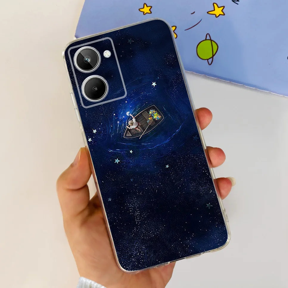 Para Realme 10 4G RMX3630 funda de teléfono suave de silicona TPU a prueba de golpes para Realme 10 funda protectora trasera con diseño de dibujos animados bonitos