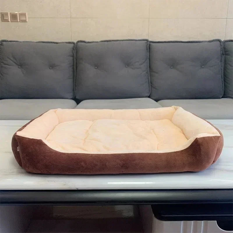 Casa grande para mascotas, cama para perros y gatos, estera larga de felpa para dormir profundo, cojín suave y cálido para perros pequeños, camas tranquilas para cachorros, Chihuahua