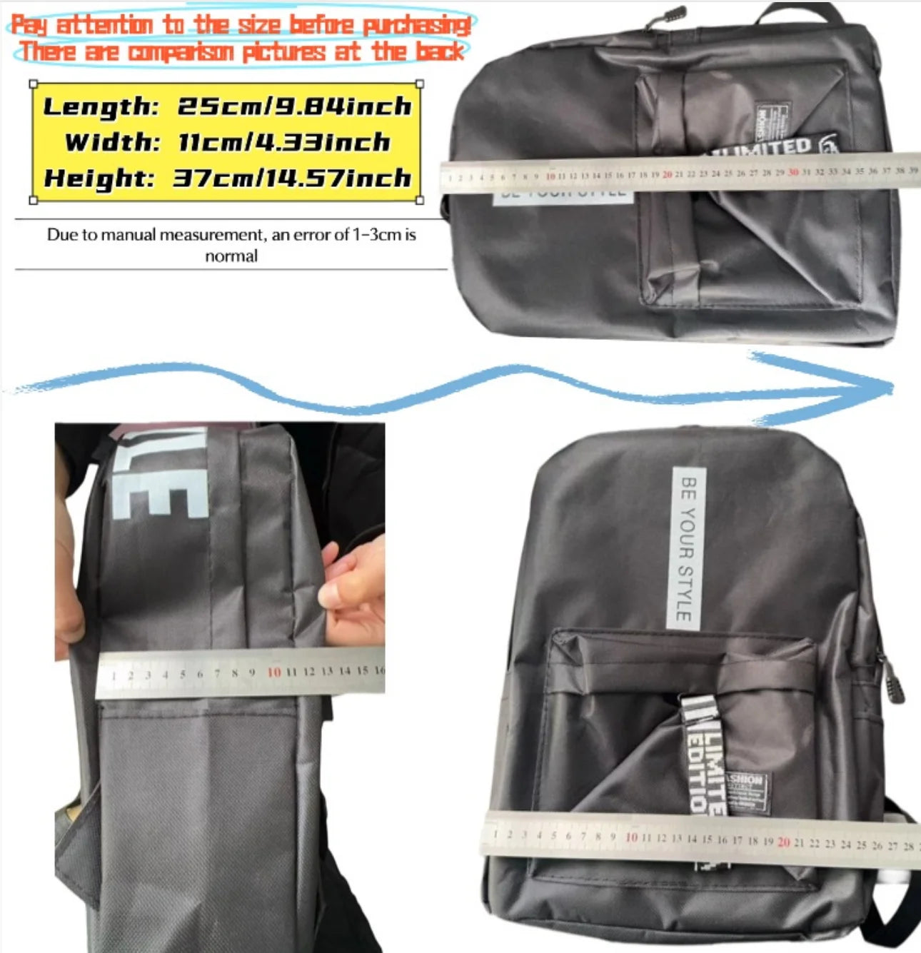 Mochila de tendencia de moda para hombres y mujeres, bolsa para estudiantes de secundaria, gran capacidad, versión coreana de th