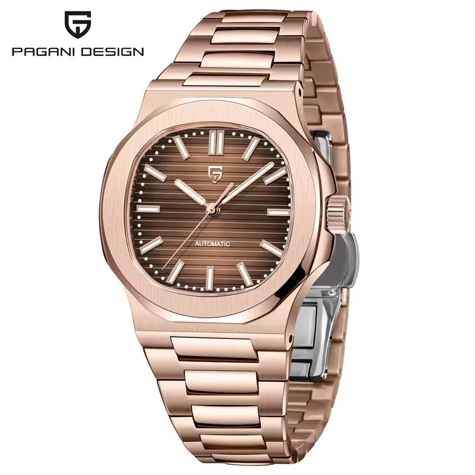 PAGANI DESIGN nuevo reloj mecánico deportivo elegante reloj luminoso de acero inoxidable para hombre zafiro Gaviota ST16 Movt relojes para hombre