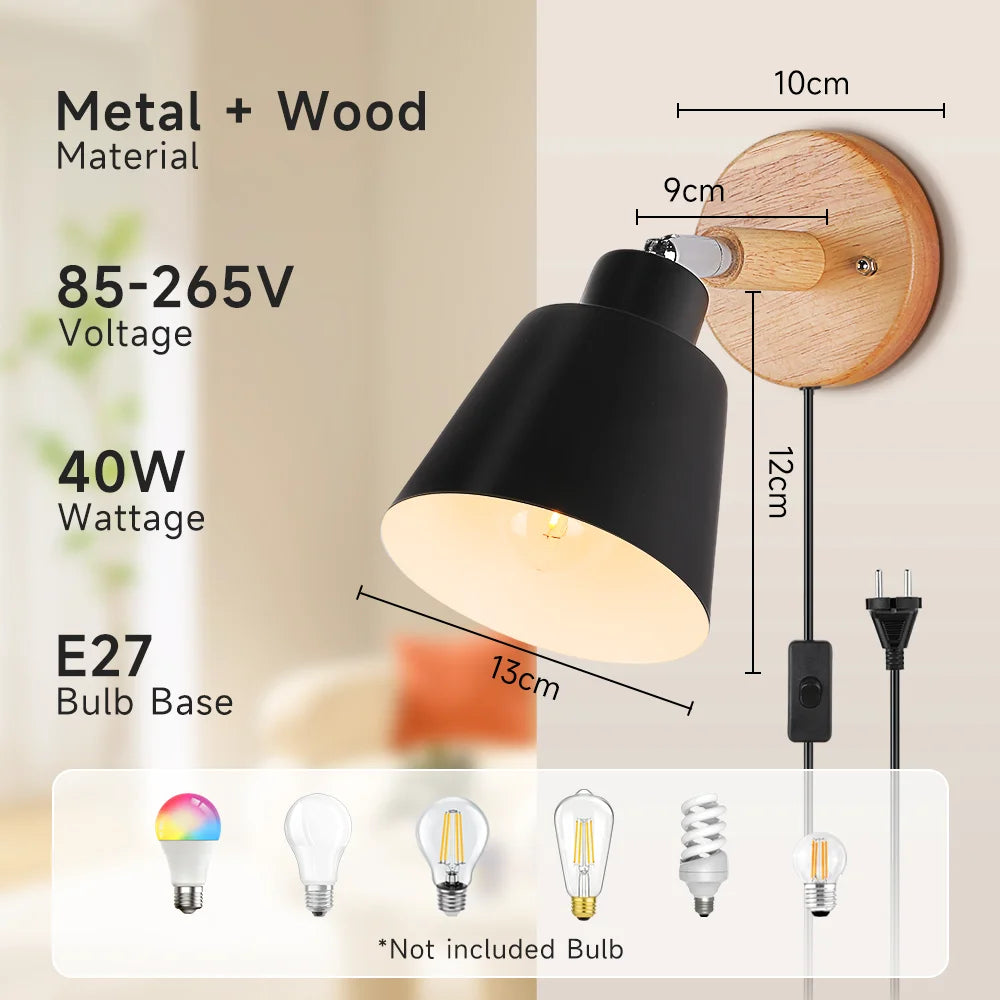 Lámpara LED de escritorio E27, lámparas de mesa con Base, bombilla reemplazable, luz de noche para habitación, dormitorio, oficina, estudio, iluminación de lectura
