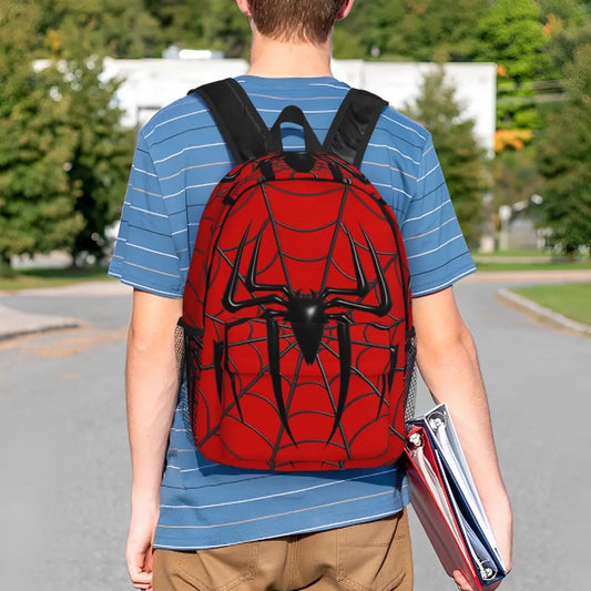 Mochila con diseño de araña y telaraña, mochila escolar para estudiantes, bolsos de hombro para ordenador, para hombres y mujeres