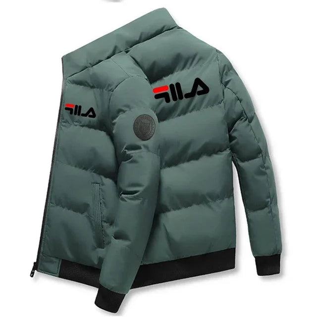 Abrigo Corto de Invierno para Hombre, a la Moda 2026, Grueso y Cálido, Cortavientos, con Cierre y Estampado, Chaqueta Casual para Hombre, Tallas M-5XL, Parka