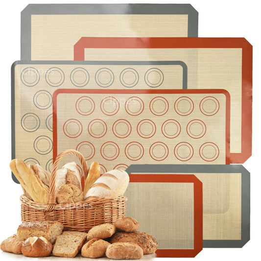 Estera de silicona para horno, fina de 0,4mm, reutilizable, antiadherente, resistente al calor, revestimiento de hojas, herramientas para hornear para galletas, 1 ud.