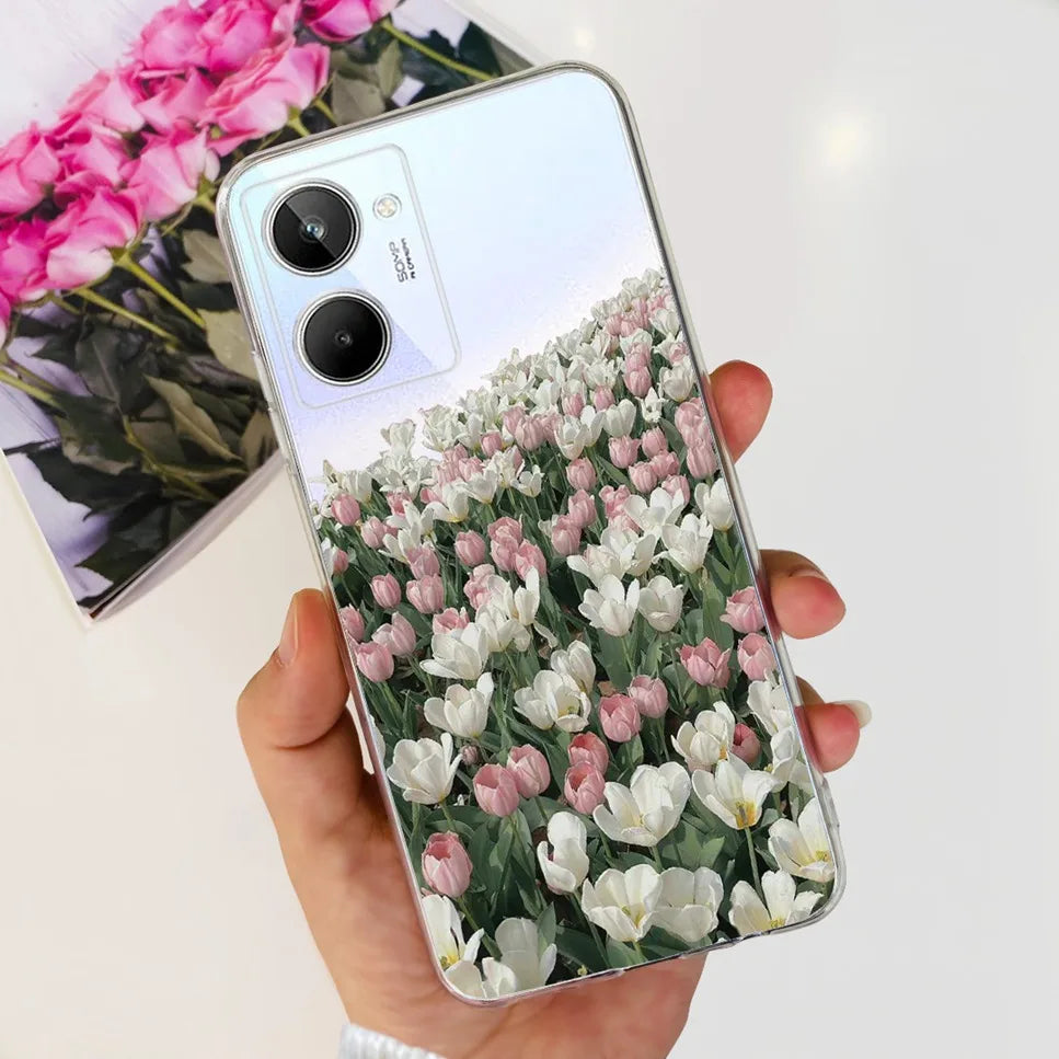 Para Realme 10 4G RMX3630 funda de teléfono suave de silicona TPU a prueba de golpes para Realme 10 funda protectora trasera con diseño de dibujos animados bonitos