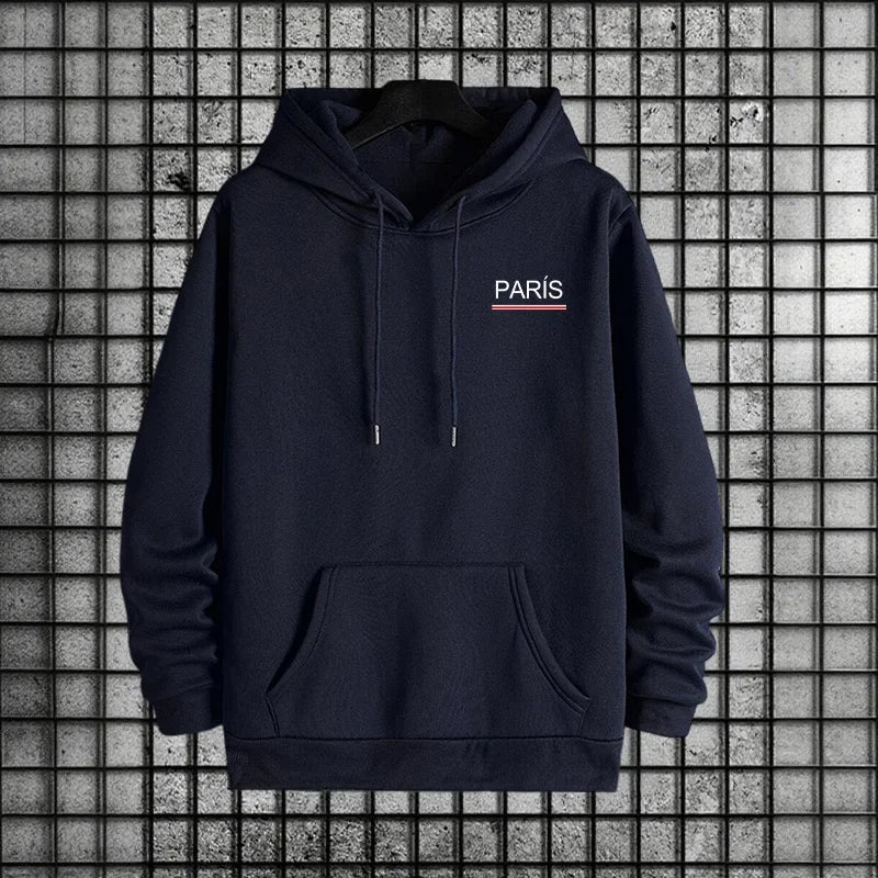 Conjunto Deportivo Esencial para Hombre 2026, Sudadera con Capucha y Pantalones Deportivos Premium para Uso Diario, Moda Deportiva Otoño Invierno Estilo París