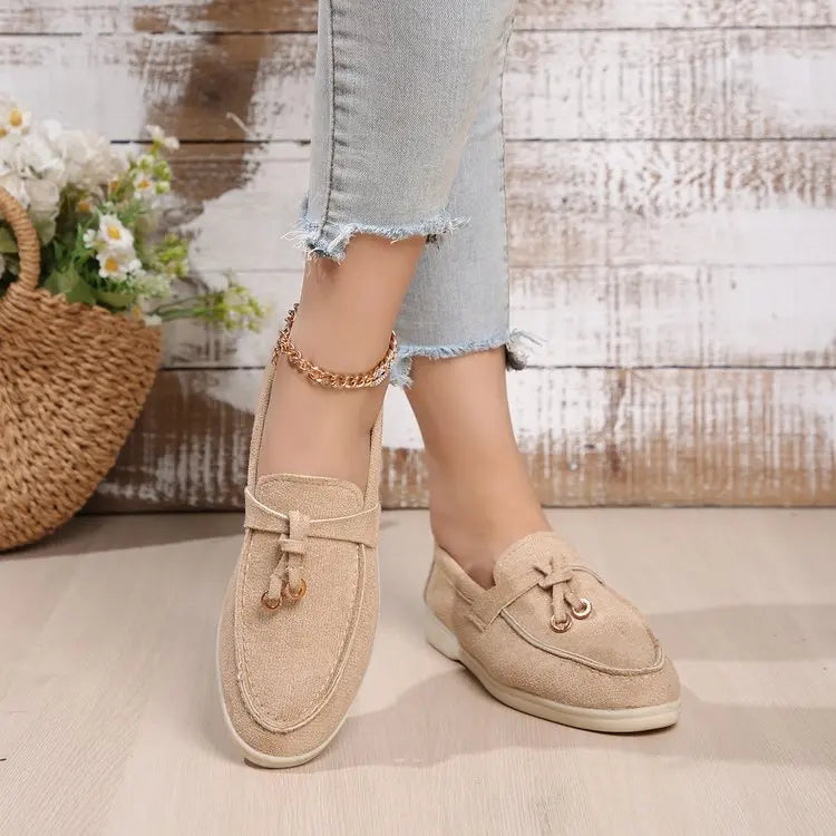 Zapatos de Mujer Cómodos de Primavera y Otoño, Talla Grande, Suela Suave, Estilo Británico, Zapatos Planos de Moda, Zapatos Casuales Cómodos