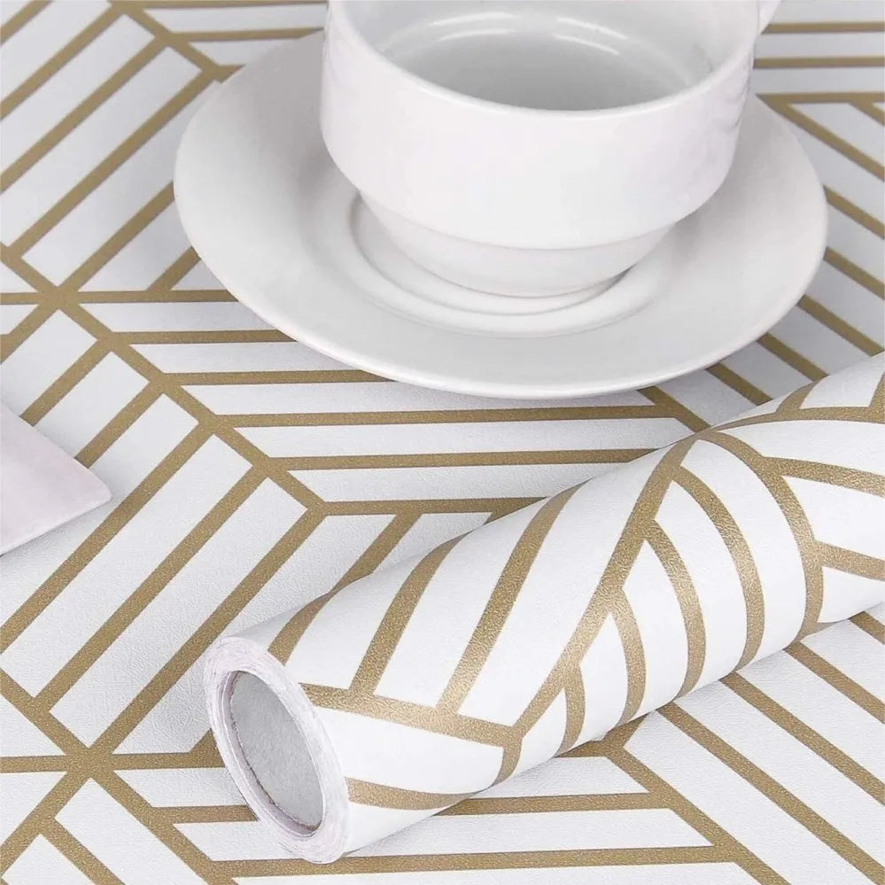 Papel tapiz hexagonal geométrico, papel tapiz autoadhesivo extraíble, papel de vinilo para decoración del hogar y dormitorio