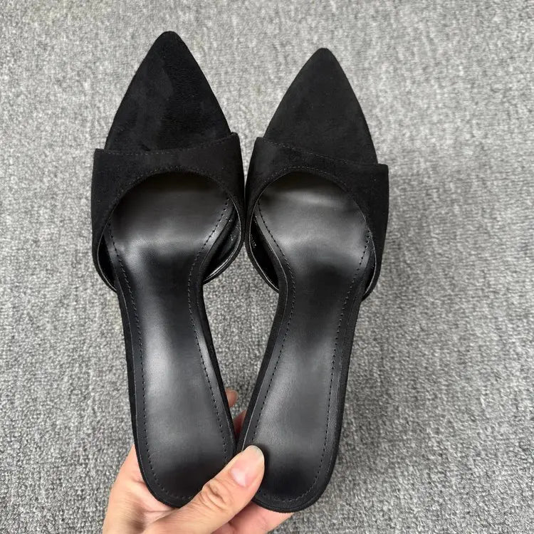 Nuevas sandalias sexys de tacón alto y fino para mujer, estilo callejero, para fiesta, sandalias de stripper, de verano, con punta abierta, fáciles de poner.